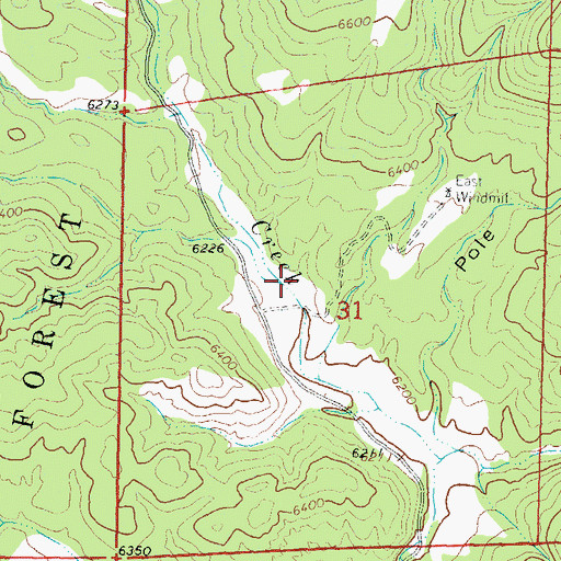 Topographic Map of Poverty Canyon, NM