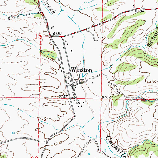 Topographic Map of Poverty Creek, NM
