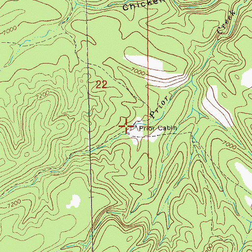 Topographic Map of Prior Cabin, NM