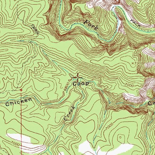 Topographic Map of Prior Creek, NM