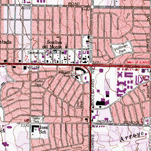 Topographic Map of Prospect Park, NM