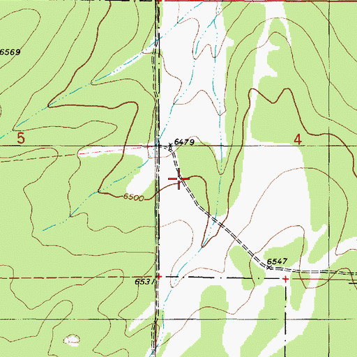 Topographic Map of Prueitt Ranch, NM