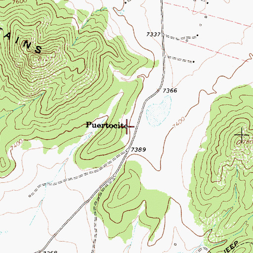 Topographic Map of Puertocito, NM