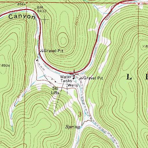Topographic Map of Pumphouse Canyon, NM
