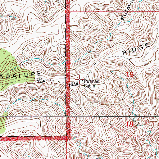 Topographic Map of Putman Cabin, NM