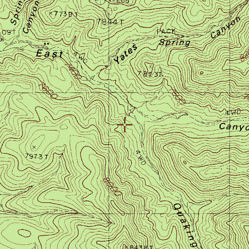 Topographic Map of Quaking Asp Canyon, NM