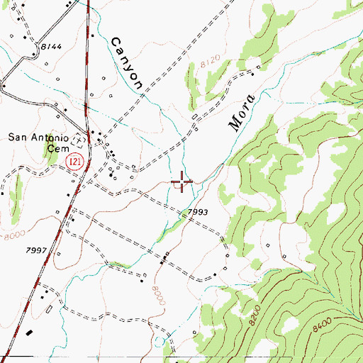 Topographic Map of Quemado Canyon, NM