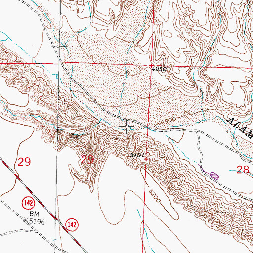 Topographic Map of Questa Blanca Canyon, NM