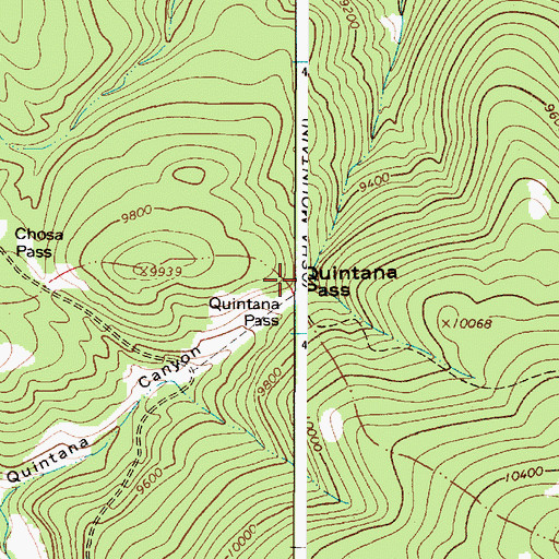 Topographic Map of Quintana Pass, NM