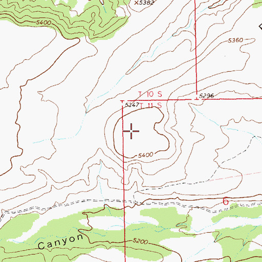 Topographic Map of Racetrack Mesa, NM