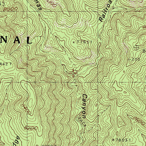 Topographic Map of Railroad Canyon, NM