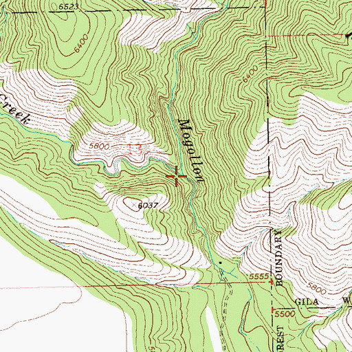 Topographic Map of Rain Creek, NM