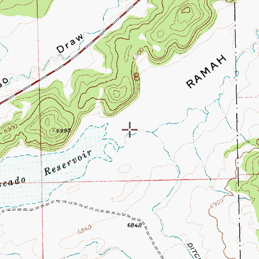 Topographic Map of Ramah Valley, NM