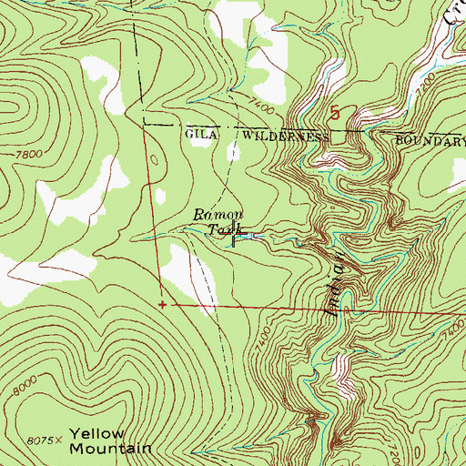 Topographic Map of Ramon Tank, NM