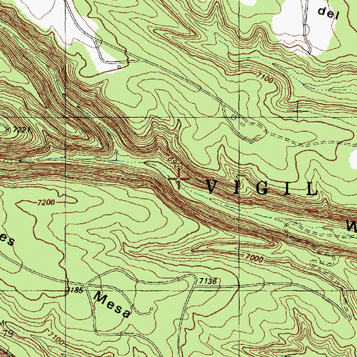 Topographic Map of Ramon Vigil Grant, NM