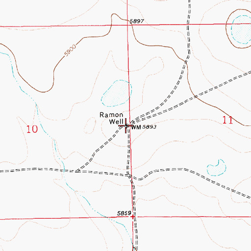 Topographic Map of Ramon Well, NM