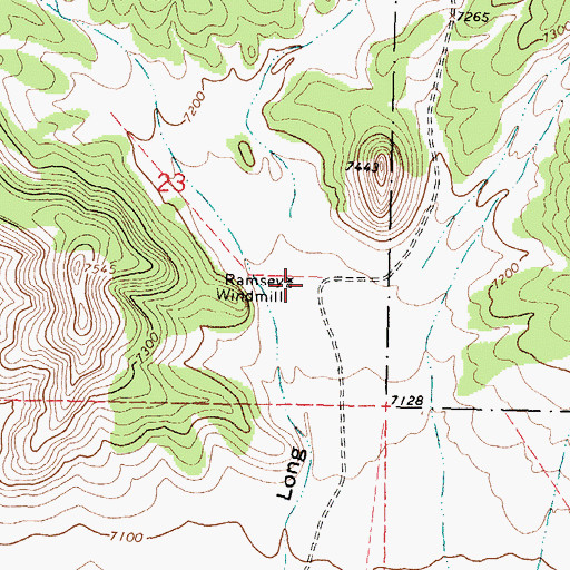 Topographic Map of Ramsey Windmill, NM