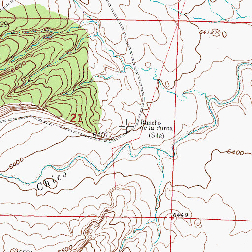 Topographic Map of Rancho de la Punta, NM
