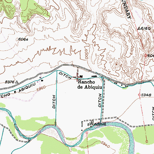 Topographic Map of Rancho de Abiquiu, NM