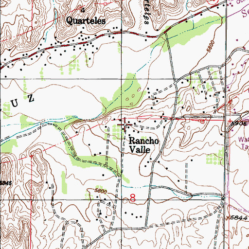Topographic Map of Rancho Valle, NM