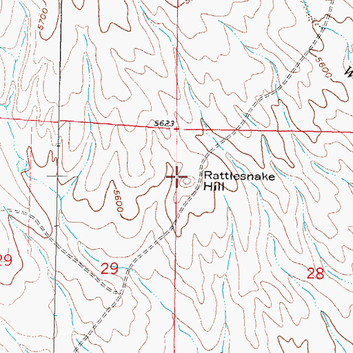 Topographic Map of Rattlesnake Hill, NM