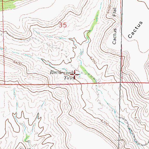 Topographic Map of Rattlesnake Tank, NM
