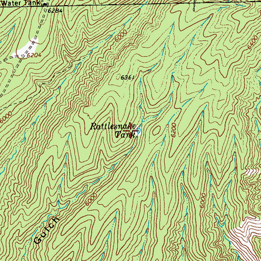 Topographic Map of Rattlesnake Tank, NM