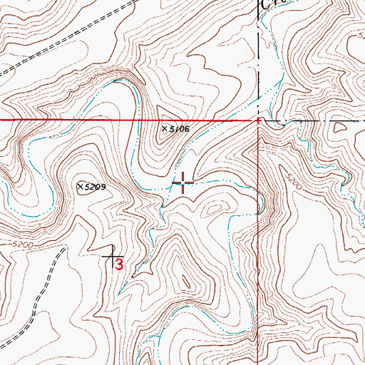Topographic Map of Rawhide Canyon, NM