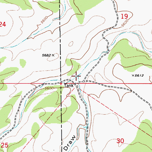 Topographic Map of Rawhide Draw, NM