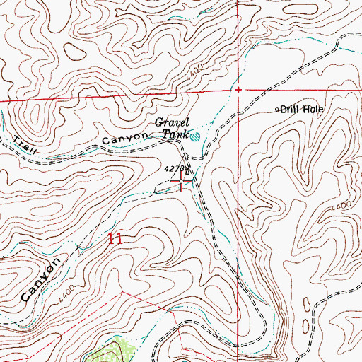 Topographic Map of Red Bluff Canyon, NM