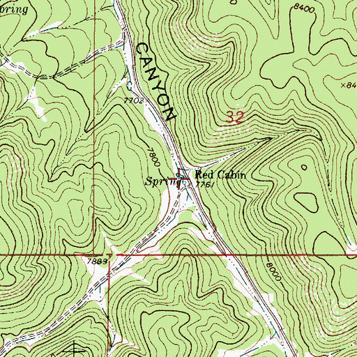 Topographic Map of Red Cabin, NM
