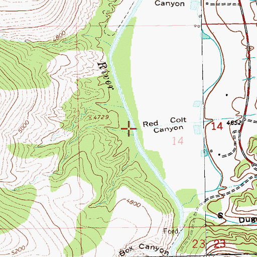 Topographic Map of Red Colt Canyon, NM