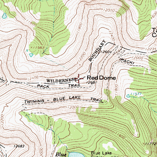 Topographic Map of Red Dome, NM