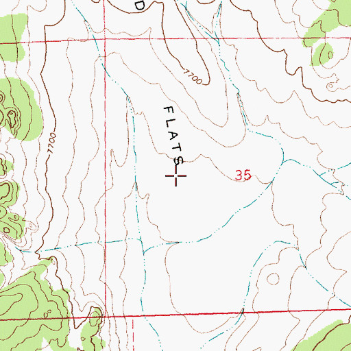 Topographic Map of Red Flats, NM