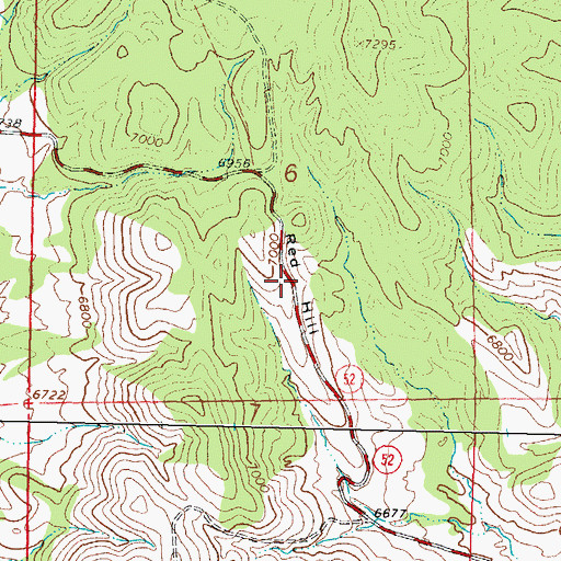 Topographic Map of Red Hill, NM