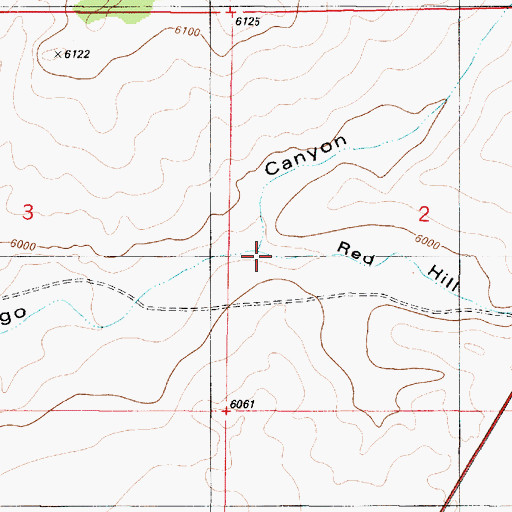 Topographic Map of Red Hill Canyon, NM