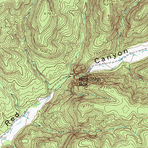 Topographic Map of Red John Box, NM