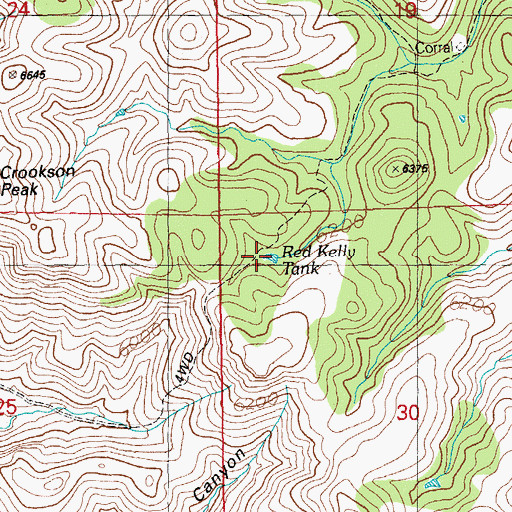 Topographic Map of Red Kelly Tank, NM