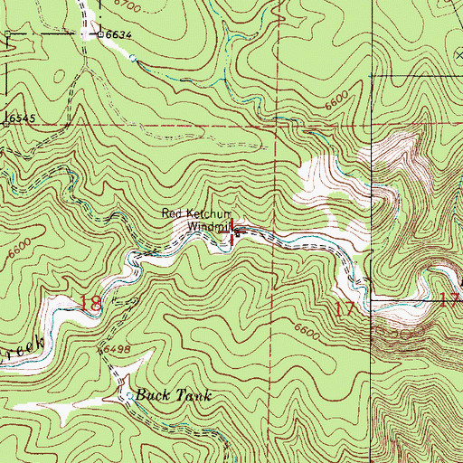 Topographic Map of Red Ketchum Windmill, NM