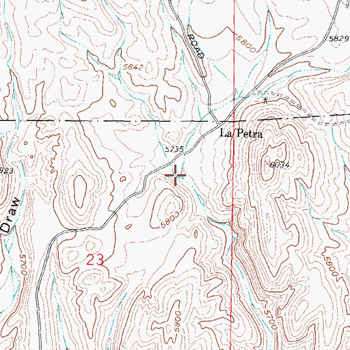 Topographic Map of Red Rock Arroyo, NM