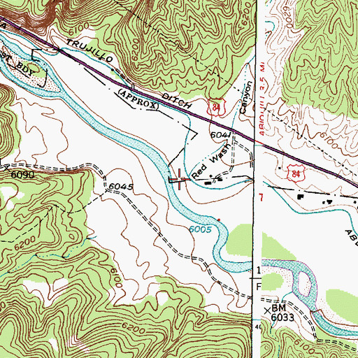 Topographic Map of Red Wash Canyon, NM