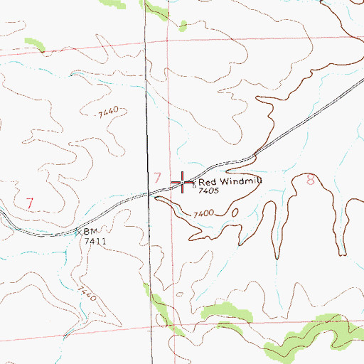 Topographic Map of Red Windmill, NM