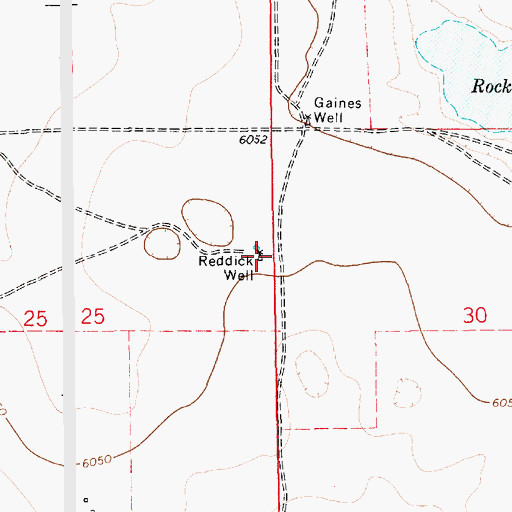 Topographic Map of Reddick Well, NM