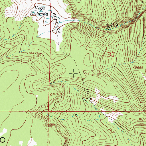 Topographic Map of Redonda Trail, NM