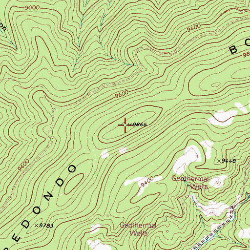 Topographic Map of Redondo Border, NM