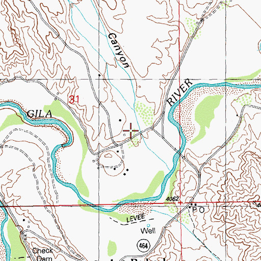 Topographic Map of Redrock Canyon, NM