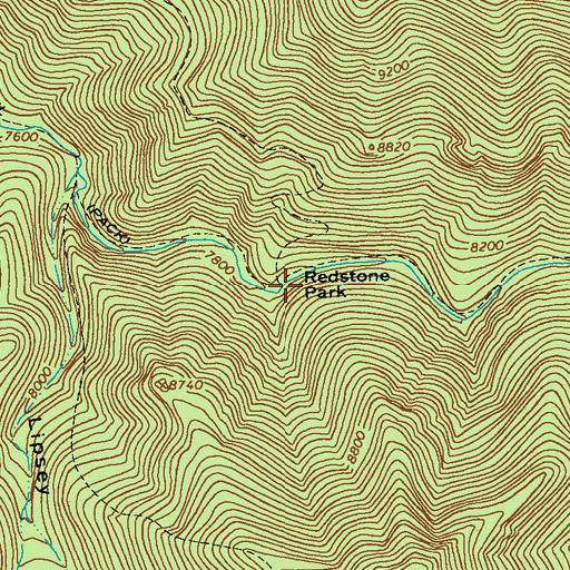 Topographic Map of Redstone Park, NM