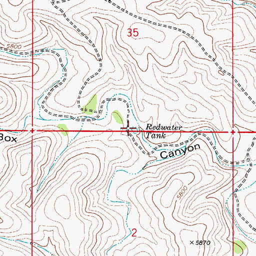Topographic Map of Redwater Tank, NM
