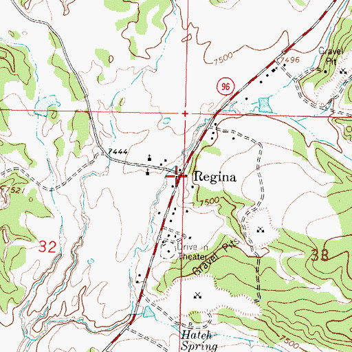 Topographic Map of Regina, NM