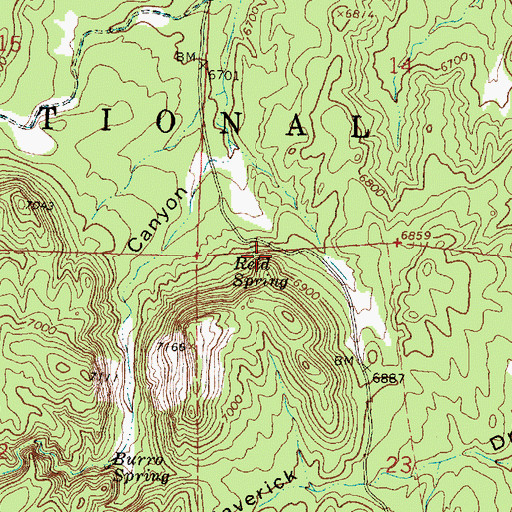 Topographic Map of Reid Spring, NM
